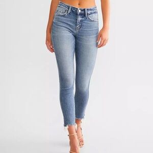 Mid-Rise Light Blue Skinny Jeans - Women